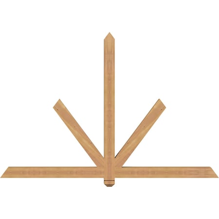 Ekena Millwork Kennewick Timber Gable Bracket, Western Red Cedar, 72"W x 48"H x 3 1/2"D x 3 1/2"F, 16/12 Pitch GBW072X48X0404KEN00SWR